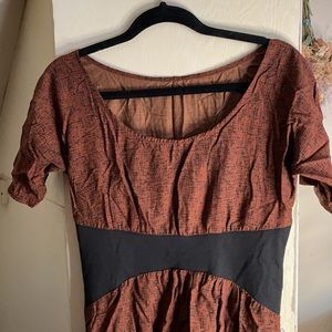 Hubris Apparel Fall Colored Dress Made in Portland, OR